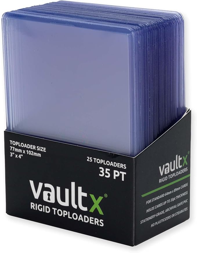 Vault X 35pt Toploaders 3" x 4" Rigid Card Holders by VaultX