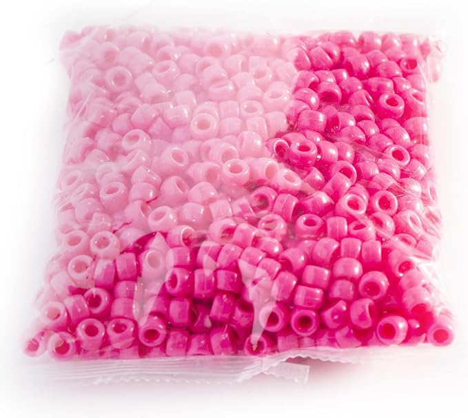 Gxueshan 1000 Pcs Acrylic Rose Red Pony Beads 6x9mm Bulk - Image 5