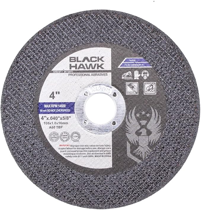 BHA Metal and Stainless Steel Thin Cut Off Wheels for Angle Grinders, 4” x .040” x 5/8” - 25 Pack