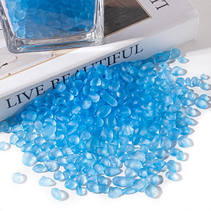 Keedolla 0.9 LB Sea Glass Stones Frosted Glass Pebbles Gemstones - Image 4