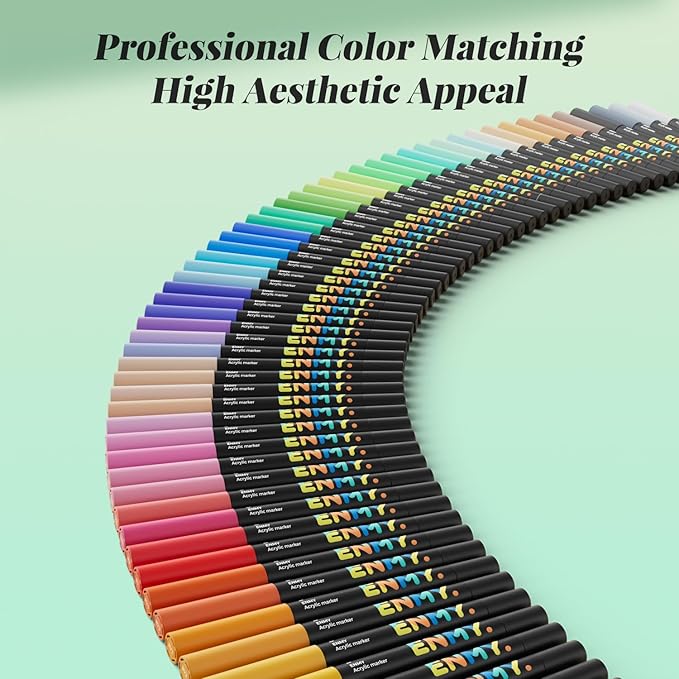 80 Colors Acrylic Paint Markers, Direct Liquid Acrylic Paint Marker Pen - Image 5