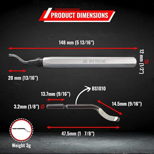 AFA Tooling - Deburring Tool Micro-Polished & Anodized Handle - Image 5