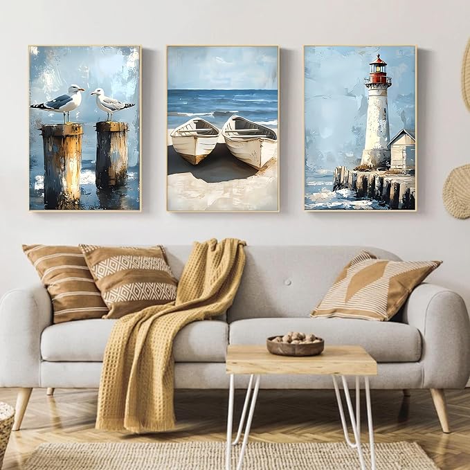 Mandun 3 Pack Beach Paint by Numbers Kit - Image 3