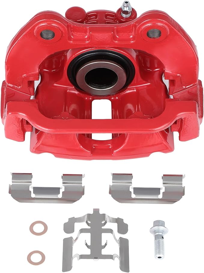 SCITOO Rear Right Brake Caliper With Bracket 18-B4727 Red Compatible For Cadillac 2000-2002 For Chevrolet 1999-2005 For GMC 1999-2005