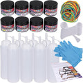 Cold Water Dye Powder, 8-Color Assortment, 7/2-oz. Bulk Jars, by WELYEME