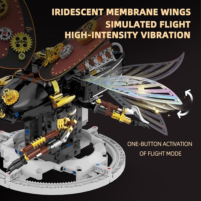 Bionic Steampunk Beetle Insect Building Set, Poseable Articulated Mechanical - Image 4