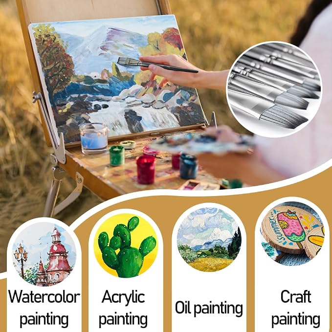 Transon Artist Paint Brush Set of 12 - Image 2