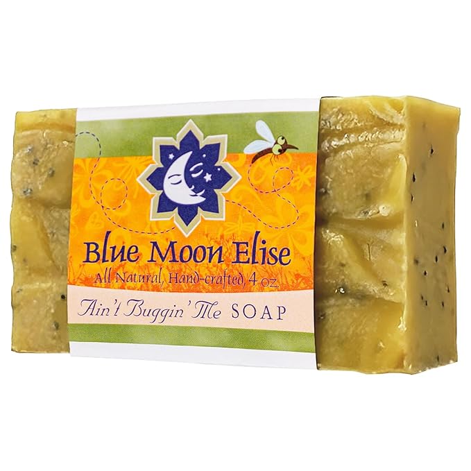 Ain't Buggin Me Citronella Bar Soap for Men and Women, Natural Handmade Soap with Pure Citronella Essential Oils, Soap Bar for Camping and Outdoor Activities