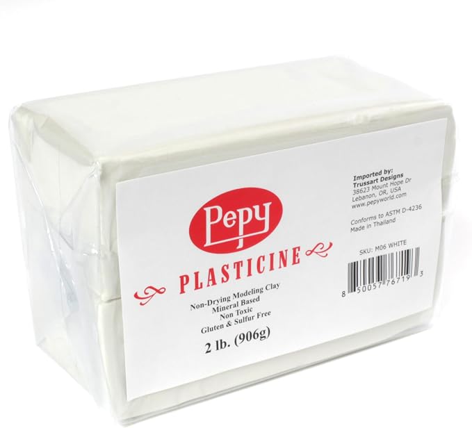 Pepy Reusable and Non-Drying Oil-Based Plasticine Modeling Clay, 2 Pounds by Pepy