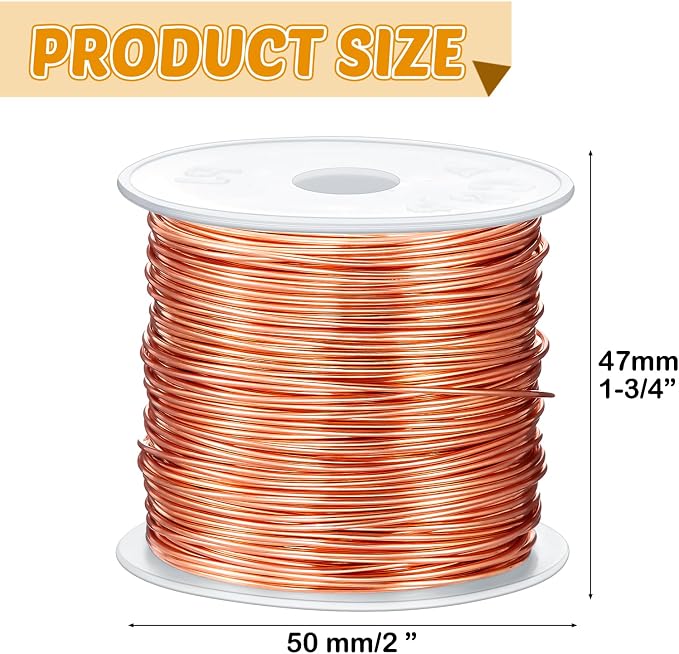 Funrous 5 Rolls 5 Size Jewelry Wire 18, 26 Gauge Copper Wire Kit Jewelry - Image 3