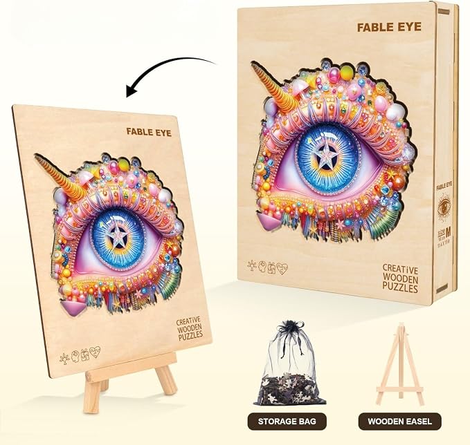 Fable Eye Puzzles Adults Gifts Wooden 100 Pieces 8.5 * 8.1in - Image 5