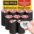 Peel-&-Stick Flexible Adhesive Magnets – 180 pcs Magnetic Dots by X-betMAGNET