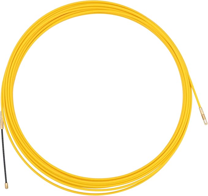 50 Feet Fiberglass Cable Wire Running Rod Coaxial Electrical Connectable Fish Tape Pull Kit