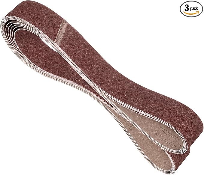 3 Pcs Sanding Belts 2 x 72 Inch 80 Grit Aluminum Oxide Abrasive Sandpaper for Belt Sander Metal Grinding Wood Working Weld Rust Removal