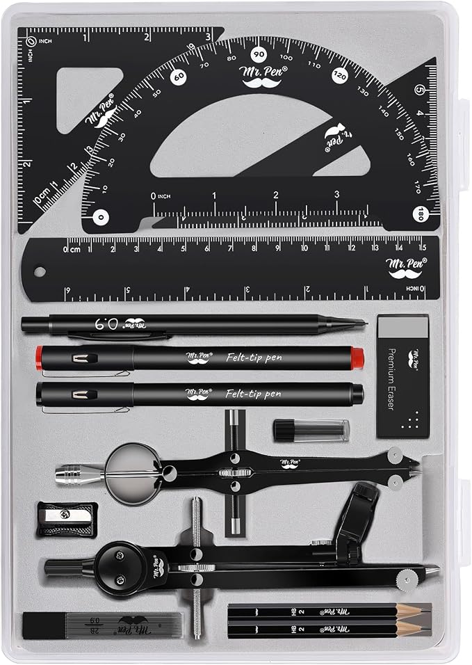 Mr. Pen- Professional Geometry Set, Drafting Tools by MrPen