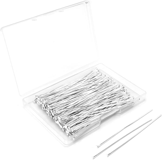 200 Pcs 70mm/2.76 Inch 21 Gauge Head Pins by Yumttero