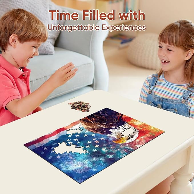 Reouinty Wooden Puzzle for Adults 500 Pieces, Eagle Wood Jigsaw Puzzles - Image 3