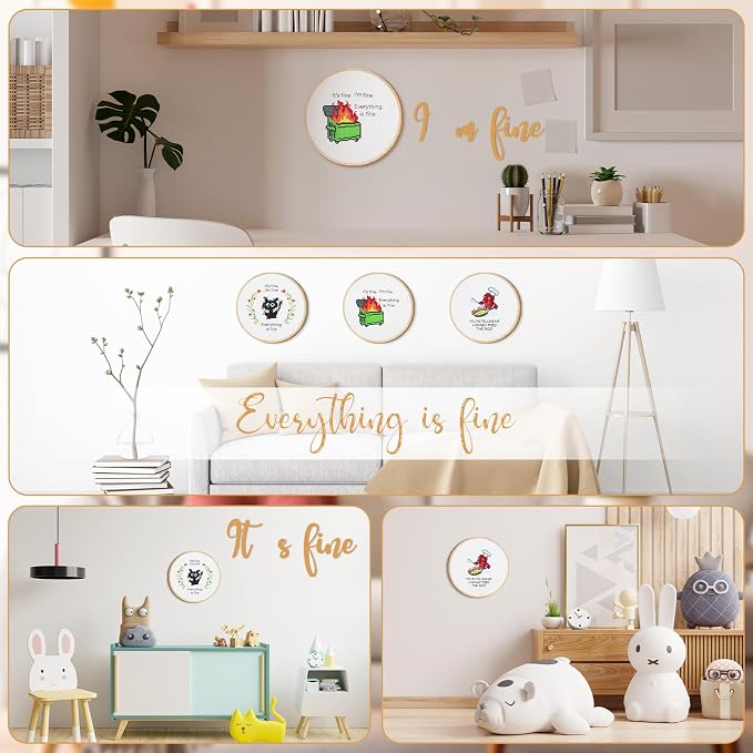 Daifunli 3 Sets Funny DIY Embroidery Kits - Image 5