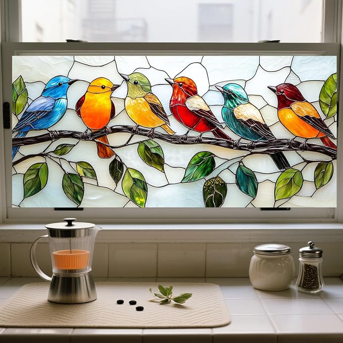 IVN Privacy Window Film 39.3x17.7 Inch Static Windows Cling | Decorative Window - Image 6