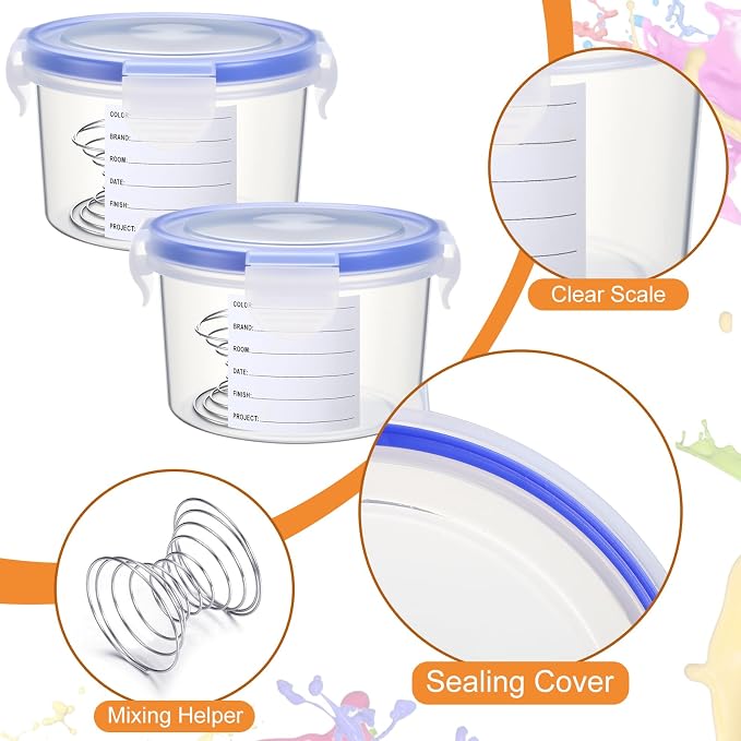 Remerry 8 Sets Paint Container - Image 6