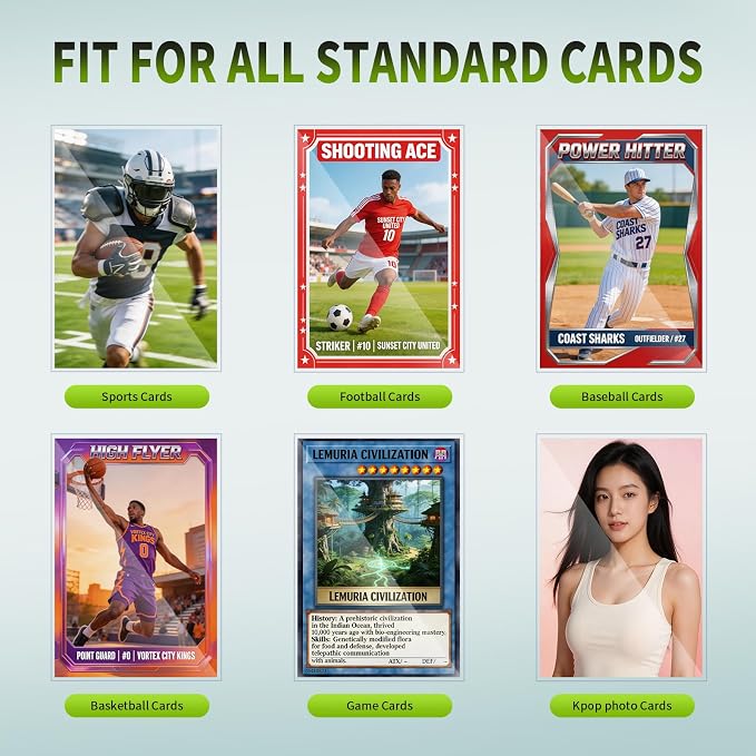 5000 Counts Card Sleeves for Trading Cards, Soft Penny Sleeves Clear Baseball - Image 5
