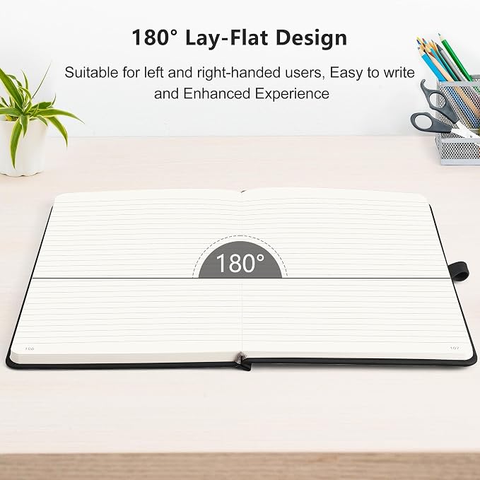 RETTACY Lined Journal Notebook, 192 Numbered Pages, A5 Size | Leather Hardcover - Image 7