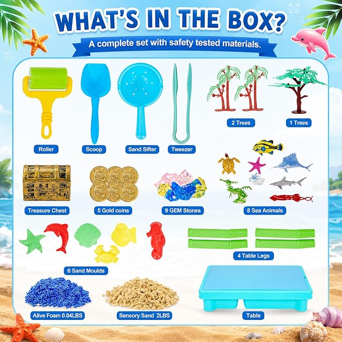 Carolart Ocean Sensory Table, Sand Table, Standing Sensory Bin | Activity Table - Image 5