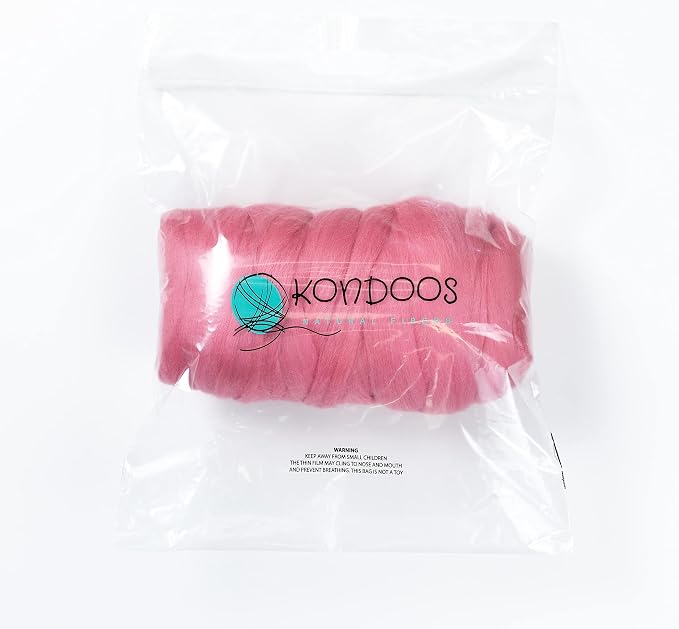 Kondoos Colored Natural Wool roving, 1 lb. Best Wool - Image 3