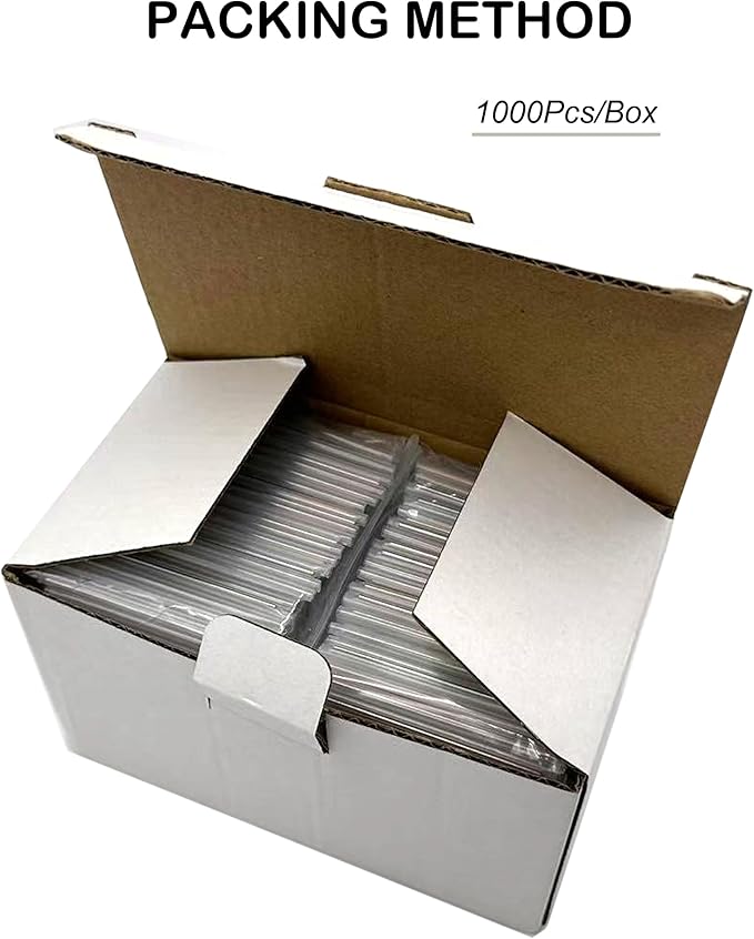 Premium Fiber Optic Fusion Splicing Sleeves Protector Adapter Heat Shrink Tube Clear 1000pcs Per Box 2.5mm Dia After Recovery, 40mm (L)