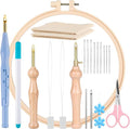 MSDADA 21PC Punch Needle Kit, Adjustable Punch Needle Tool, Wooden Handle by ColoryourlifewithMSDADA