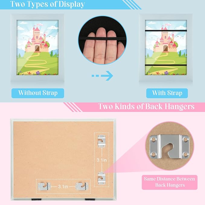 Kids Art Frames, 8.5x11 Front Opening Kids Artwork Frames Changeable, Light - Image 2