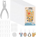 161 Pcs Shrink Paper Keychain Kit, 30 Shrink Plastic Sheets by CRTWDMAN