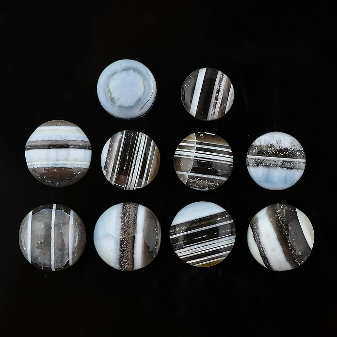 10pcs, Natural Gemstone Cabochon, Wholesale Assorted Flatback Crystals - Image 3