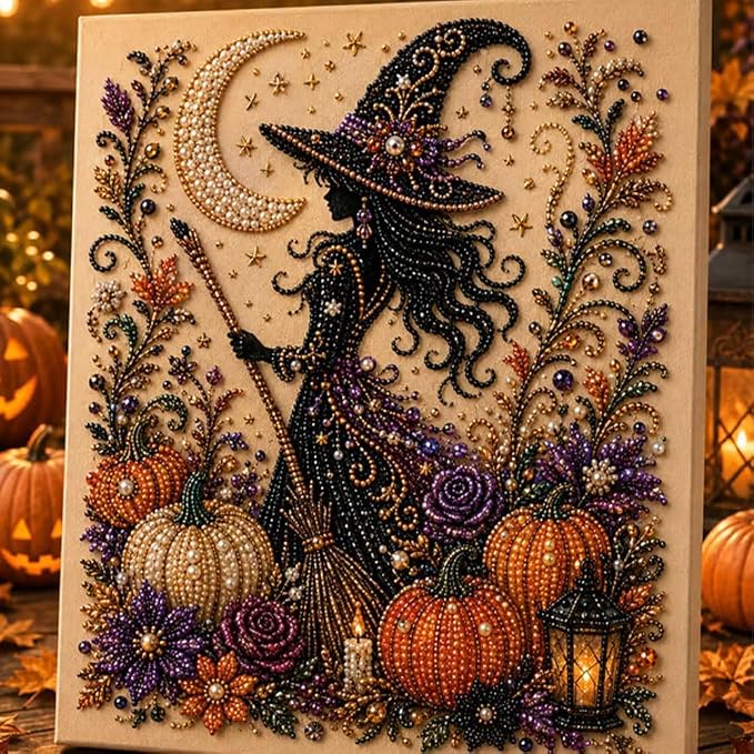 POETRYDRAW Halloween Decor Highland Cow Pearl Art Kit - Image 2