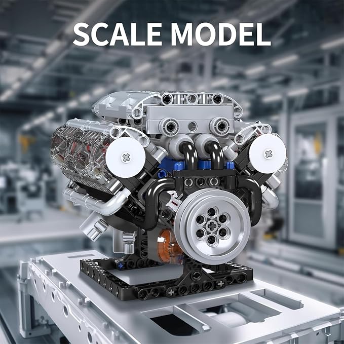 Mould King V8 Engine Building Blocks Sets, MOC Scale Model Kit - Image 3