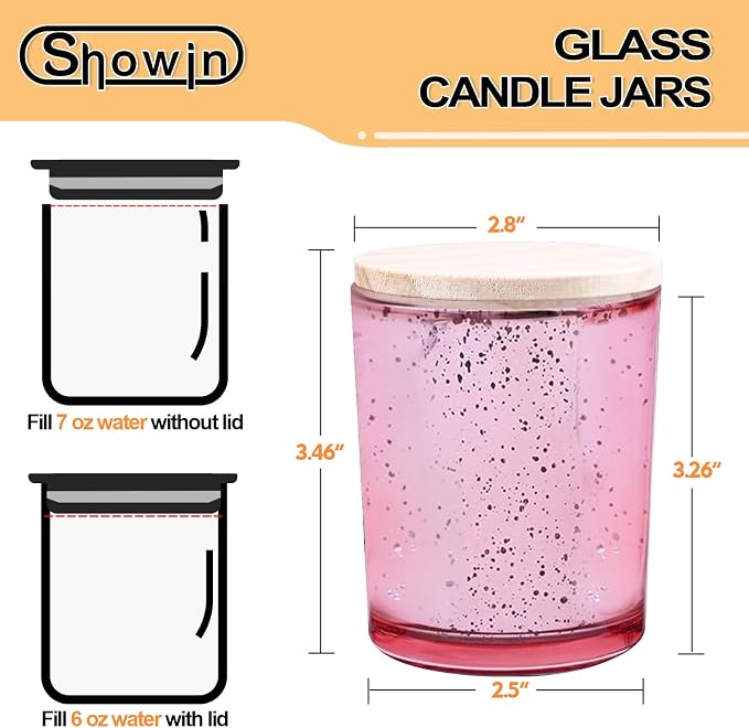 SHOWIN Thick Candle Jars for Making Candles 16 Pcs, 7 OZ Empty Jars - Image 7