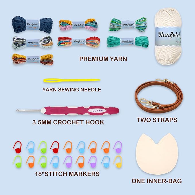 Hanfetch Crochet Kit for Advanced or Intermediate Beginner, Step by Step Video - Image 3