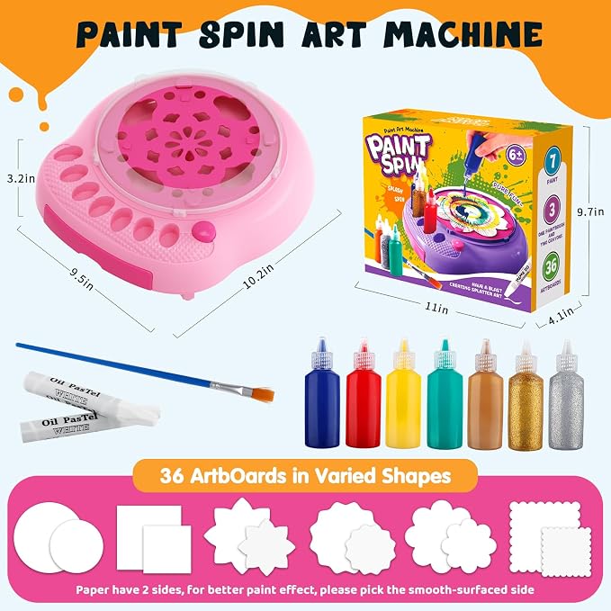 Spin Art Machine for Kids, Paint Spinner Arts & Crafts Kit for Ages 4-12 | - Image 6