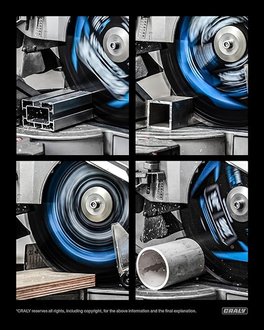 CRALY Carbide Tipped Circular Saw Blade, Professional TCT Blade for Cutting Aluminum, Plastic (10'', 5/8'' Arbor, 80T)
