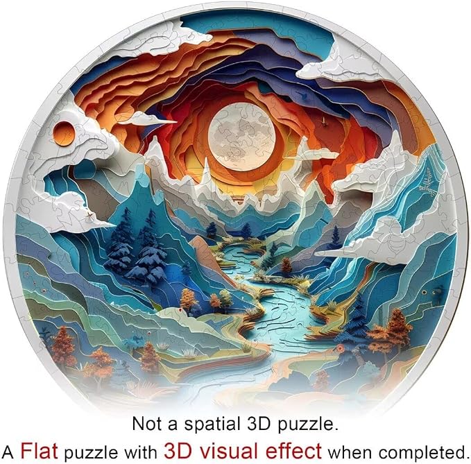 3D Vision Puzzles 300 Pieces 13.4x13.3in Gifts Adults - Image 2