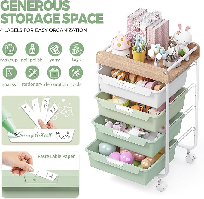 Rolling Craft Storage Cart - Image 5