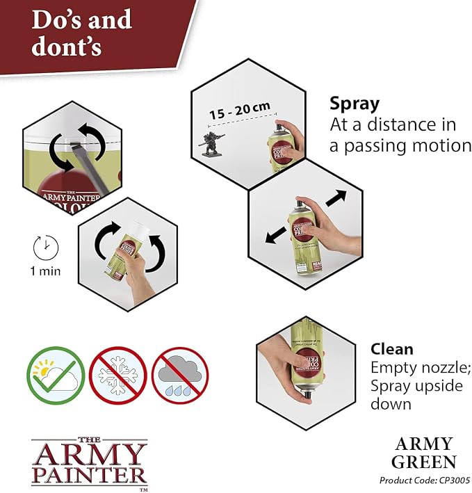 The Army Painter, Base Primer Army Green, 400 mL Acrylic Spray Primer, Spray - Image 4