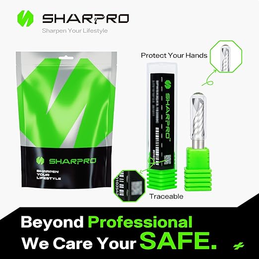 1/2 Inch Shank Single Flute (O Flute) Cutter Carbide Spiral Router 1/2 Inch Cutting Diameter Carbide Single Flute CNC Router Bit, Ideal for Aluminum, Plastic, Acrylic, Wood, MDF and PVC