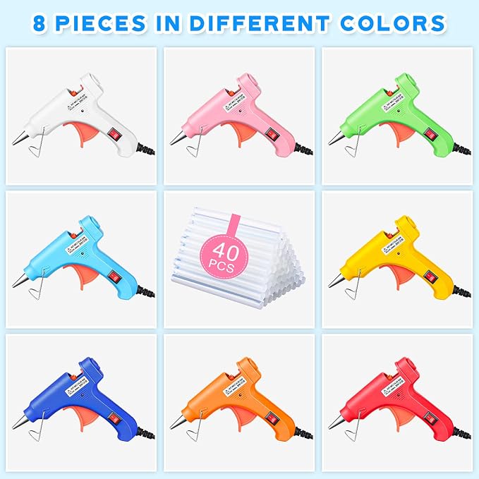 Zhengmy 8 Pcs Mini Hot Glue Gun - Image 3