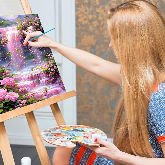 Mrnsiet Paint by Numbers Kit for Adults Beginners, Waterfall Landscape Adult - Image 5