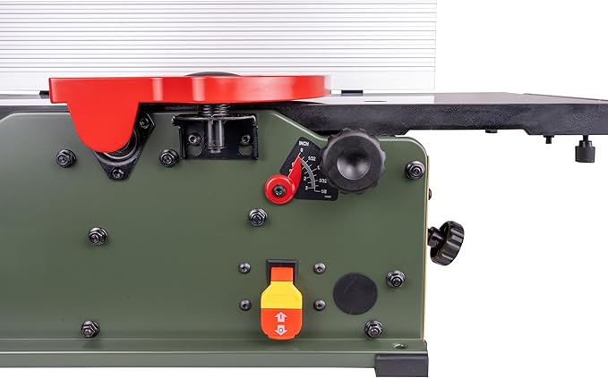401120HI 12-Inch Spiral Cutterhead Benchtop Jointer with Cast Iron Tables, 24 TC Inserts, Extra Long 24" Aluminum Fence, Additional 7-3/8" Fence Brackets, and a 12-amp Motor