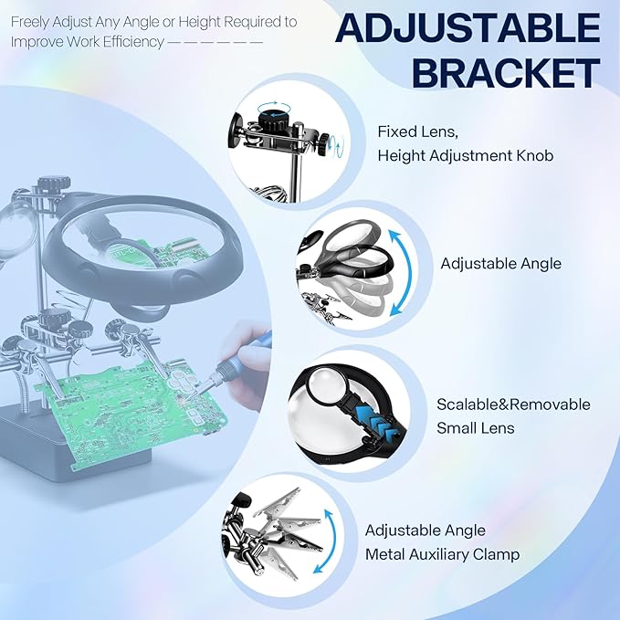 Helping Hands Magnifier Soldering Station - Image 3