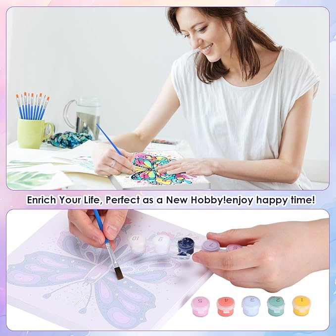 RoundFunny 8 Set Paint by Numbers Kit - Image 5