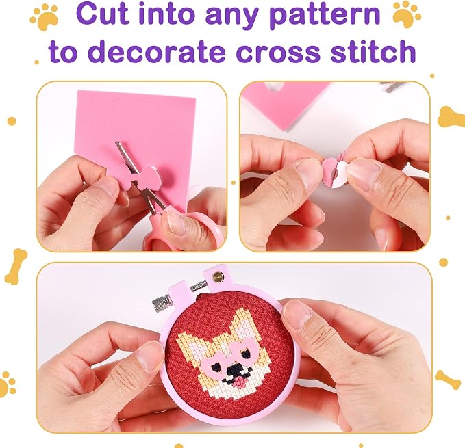 Caydo 5 PCS Cross Stitch Kits for Kids - Image 3