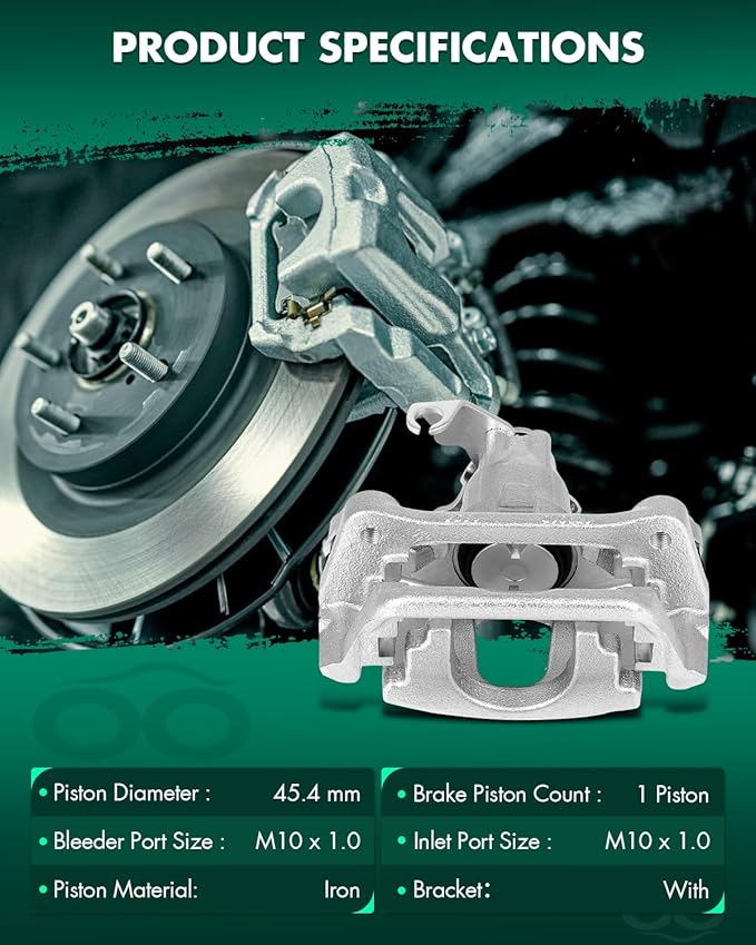SCITOO Rear Right Brake Caliper With Bracket 18B5398 Compatible For Chrysler Town & Country 2012-2016, For Dodge Grand Caravan 2012-2020, For Ram C/V 2013-2015, For Volkswagen For Routan 2012-2014